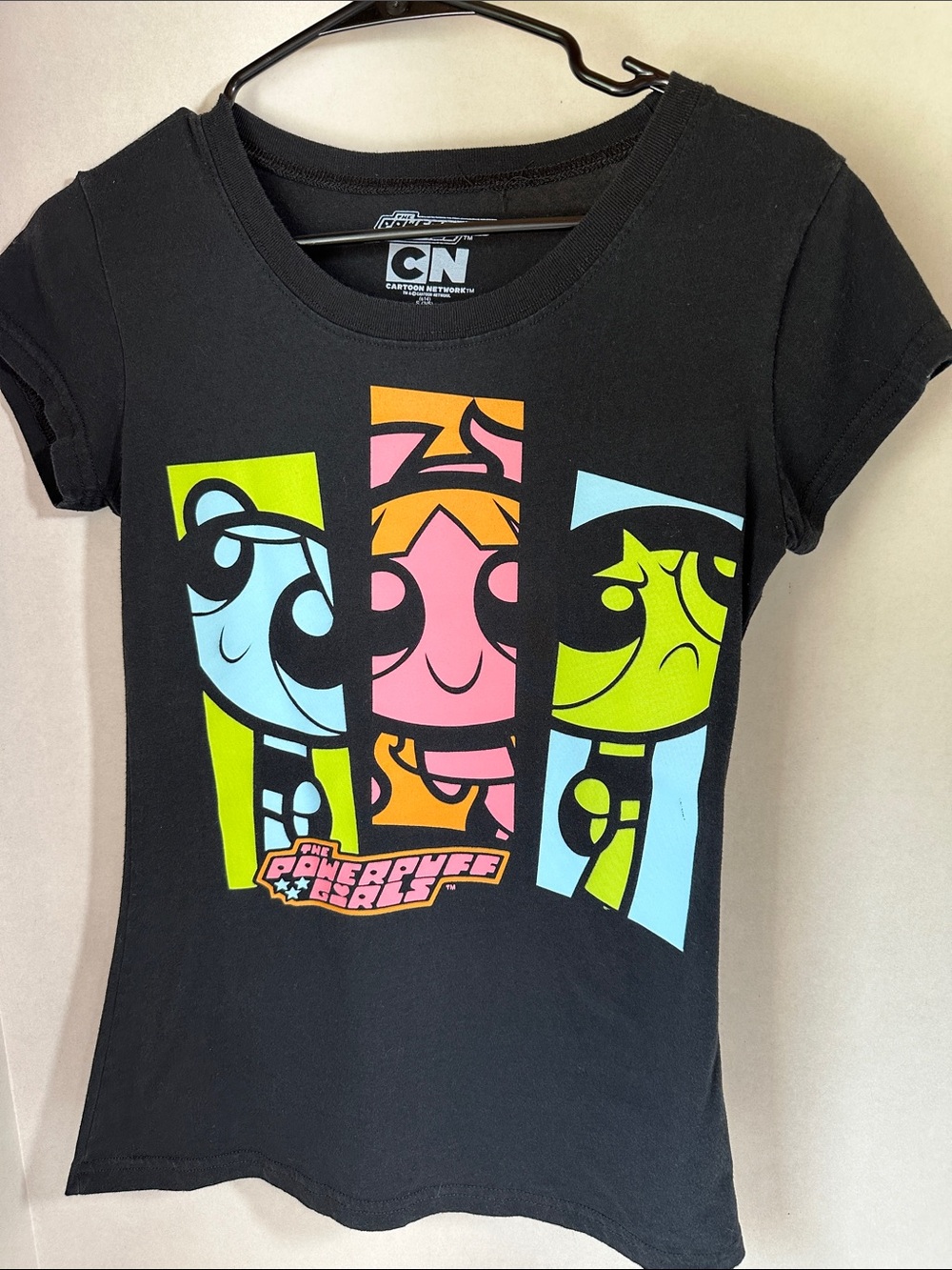 Powerpuff girls short sleeve shirt size jrs small 3/5